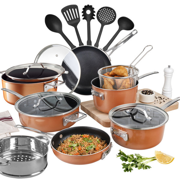 gotham steel mini non stick stackmaster 5 piece cookware set